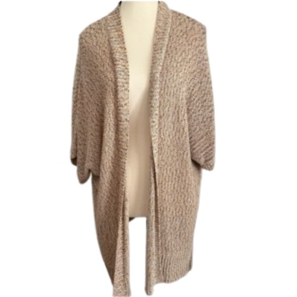 Lane Bryant Plus Knit Open Front Cardigan 18/20 Fall Layer Neutral Boho Cozy